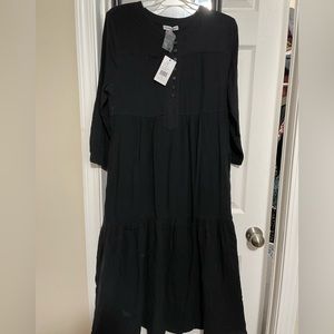 Black midi dress